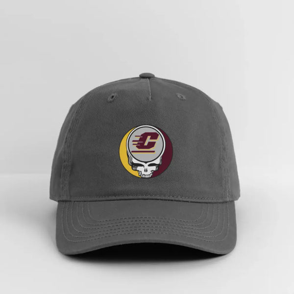 Central Michigan Grateful Dead Stealie Dad Hat - charcoal